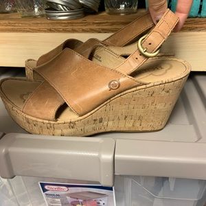 NEVER WORN - Born Wedges (real leather)